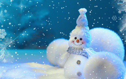 Weihnachtsbilder mit Schneefall - Gif-Animation